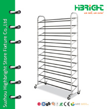 Shoe shore display racks metal shoe rack